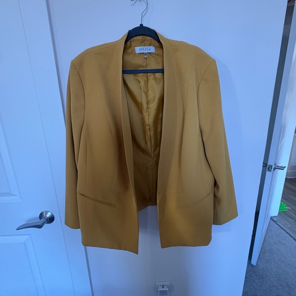 Yellow Kasper Blazer size 24 plus size - Picture 6 of 7